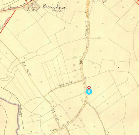 De Duitsveldbaan op de Atlas der Buurtwegen (1841).