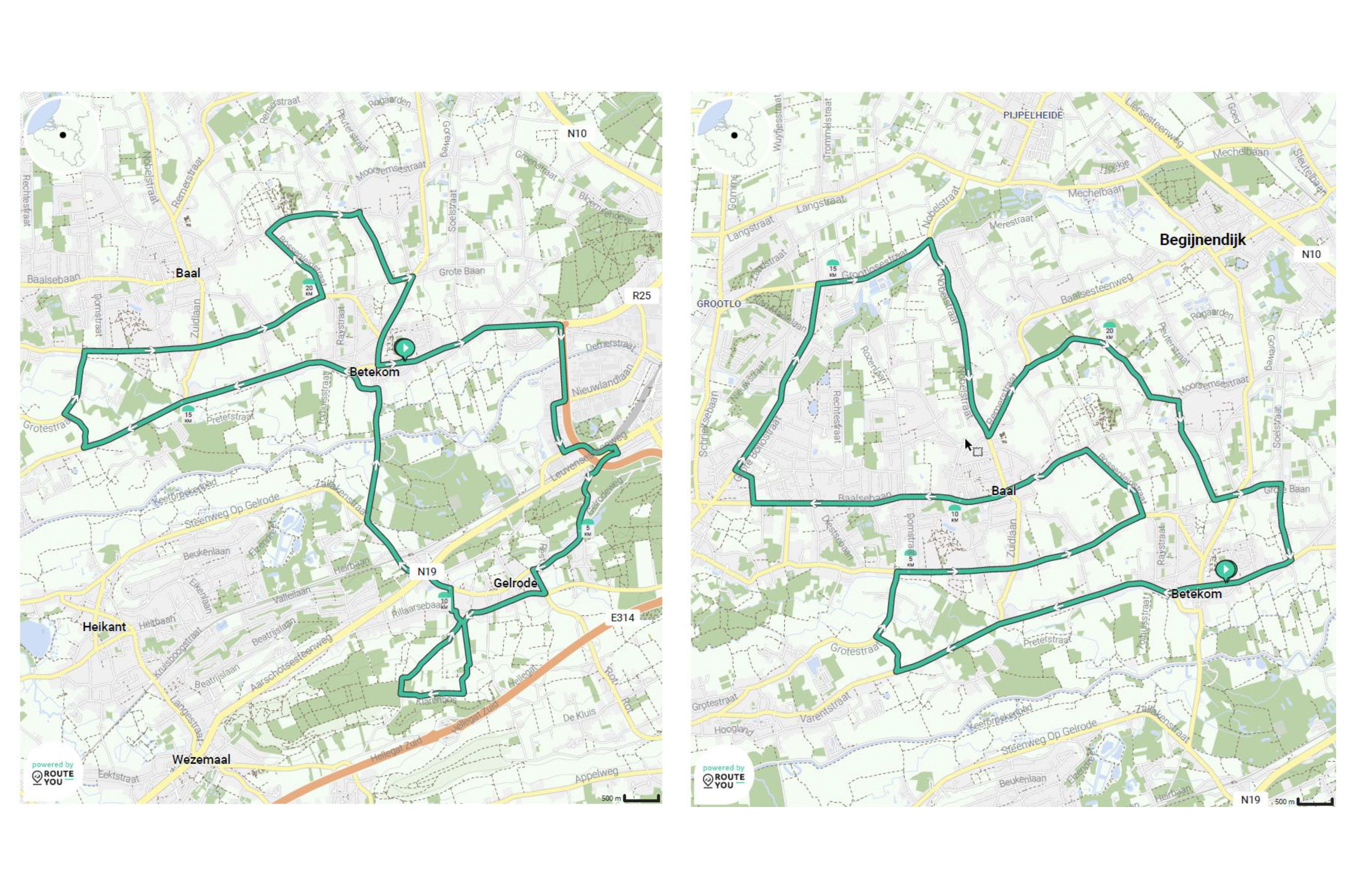 Parcours Ronde van Vlaams-Brabant