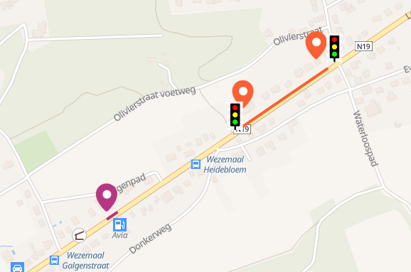 Werfzone op de Aarschotsesteenweg.