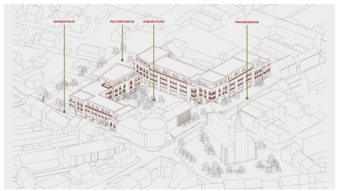 Grondplan dorpskernversterking Rotselaar-Centrum.