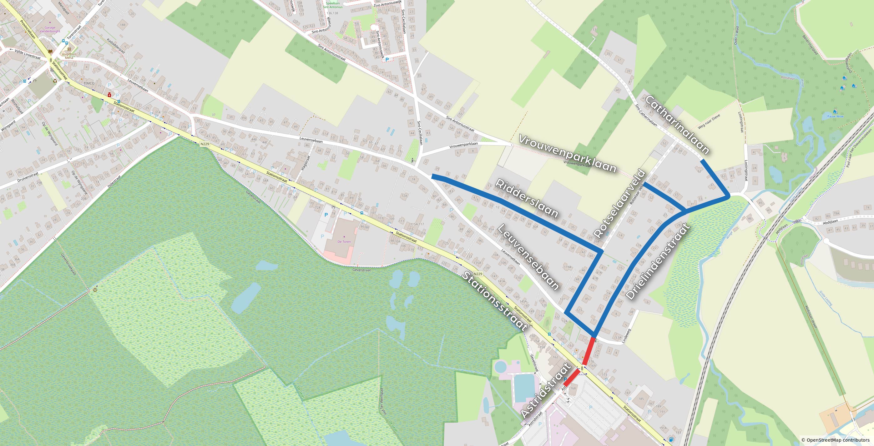 Zone voor de vijfde fase in het netversterkingsproject.
