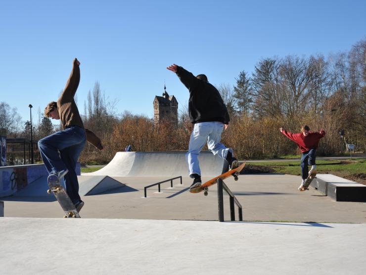 Skaters in Domein Ter Heide.