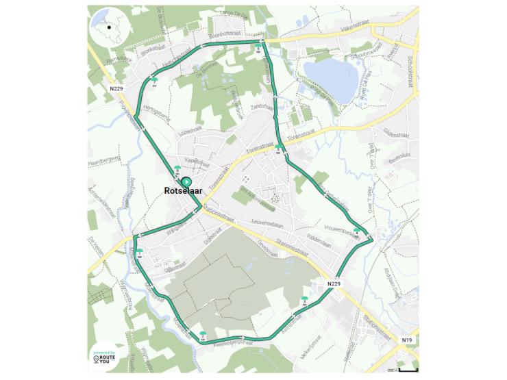 Parcours wielerwedstrijd 31 mei 2025