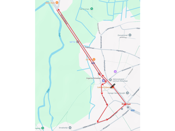 Parcours dorpelingenkoers 2025