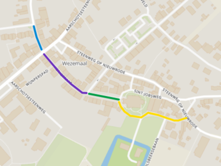 Projectzone netversterking Wezemaal-Centrum.