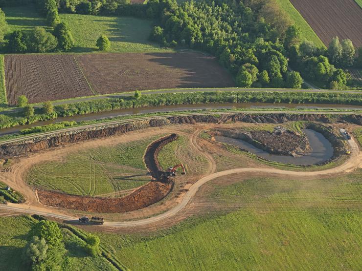 Werken aan de meanders van de Demer tussen Betekom en Werchter.